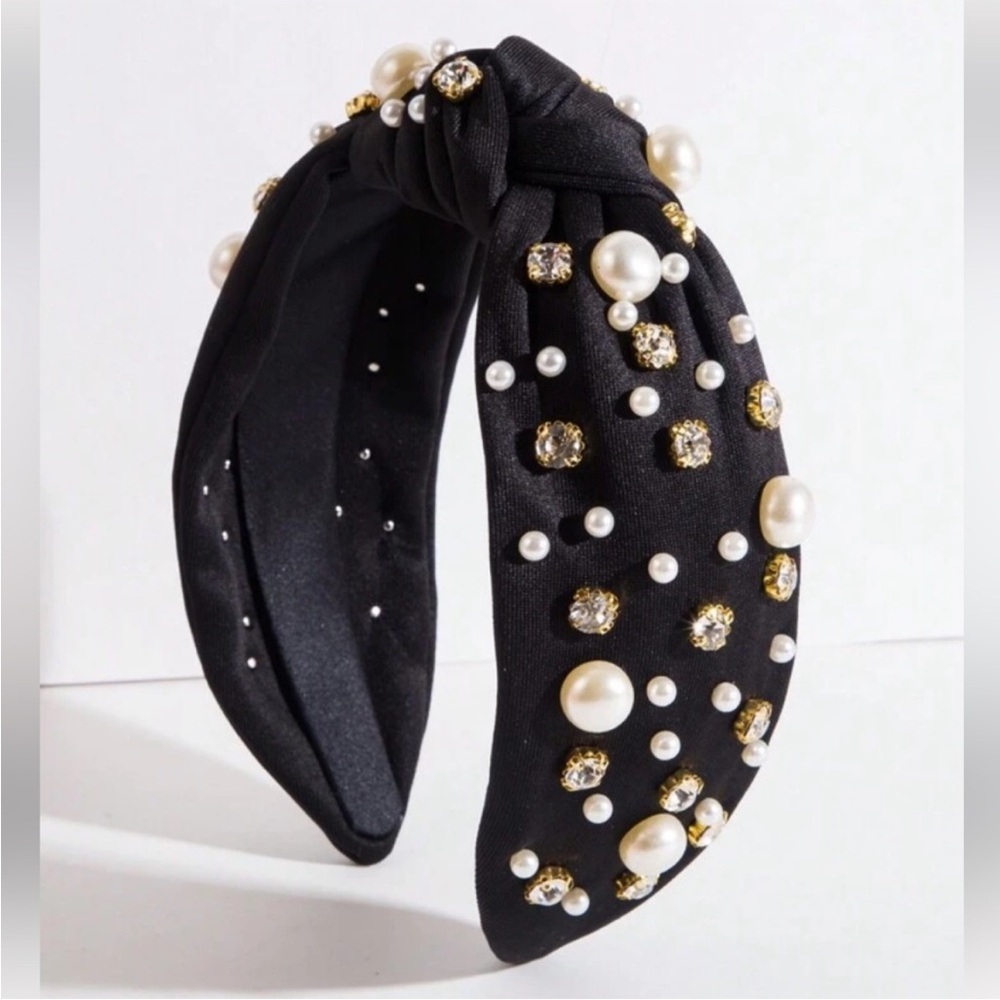 Elegant Black Pearl and Gemstone Headband bundle - Picture 6 of 6